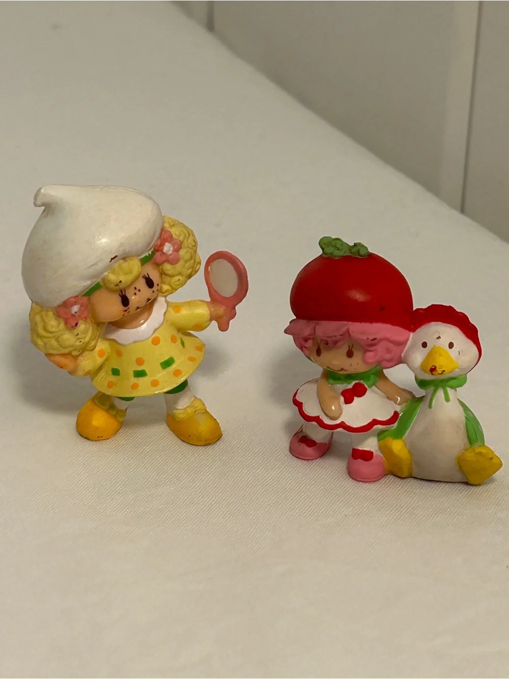 Vintage 1980s Strawberry Shortcake miniatures Lemon Meringue Cherry Cuddler SET